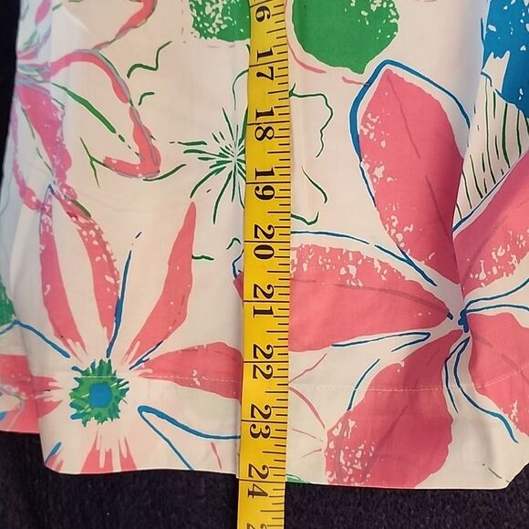 Talbots cotton floral lace bib tunic top size M/Petite - Picture 7 of 8